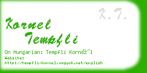 kornel tempfli business card